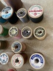 Vtg Vintage Lot Of 34 Wooden Wood Spools Thread Coats   Clark   s Belding J   P