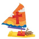 Fun Express Diy Wood Sailboat Kits 12 Pack - Premium Wooden Boat Building Craft