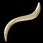 Vintage Brooch - Solid Gold Plated Curved Brooch