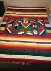 Alpaca Wool Mexican Aztec Blanket Serape Rug Wall Art Tapestry Hand Woven 79x55