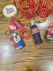 Coca-cola Soda Advertising Keychain Lot W  Bottle Openers  Diet Coke  Cup Cages