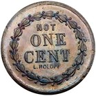  1860 s  New York Ny-630-by-1a  r-2  Tollner   Hammacher Civil War Token 