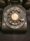 Vintage Bell System Western Electric Black Rotary Telephone  Desk Metal  1960s