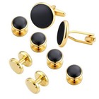 Cufflinks For Men And Tuxedo Shirt Studs Set With Gift Box Stainless Steel Cu   