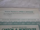 Vintage Share Certificate Stocks Bonds Actions Canson   Montgolfier Paper Green