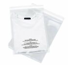 Poly Bags Resealable Suffocation Warning Clear Merchandise 1 5 Mil Shirt Apparel