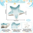 Nbeads Starfish Ceramic Jewelry Tray Aqua Shell Trinket Dish For Rings Earrings