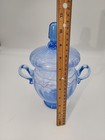 Vintage 1992 Don Friel Blue Lidded Urn Jar Wheaton Village Studio Art Glass