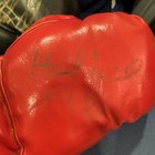 Mike Tyson   Evander Holyfield Autographed Black   Red Boxing Glove Right Set