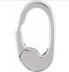 10mm Od 3mm Id 14k White Gold Mini Charm Hinged Lock Bail Enhancer Carabiner