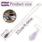 Dowsing Natural Chakra Crystal Pendulum Hexagon Cone Pendant W  Chain Stone Gift