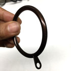 Pack Of 10 - 2    Curtain Rings Metal Pole For Window Drapes - Chocolate Brown