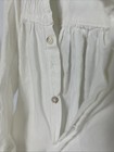 Antique 1900s Victorian Nightgown Modest 100  Cotton  Handmade Lace Collar Cuffs