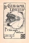 The California Limited Chicago 66 Hours Santa Fe Railroad Antique 1904 Print Ad