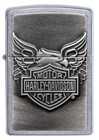 Zippo Harley-davidson Logo With Wings Emblem Street Chrome 20230