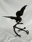 Antique Japanese Bronze Eagle On Anchor Meiji Period 14    High