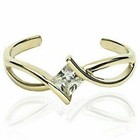 Simulated Diamond Hollywood Women s Princess Cut Infinity Adjustable Toe Ring
