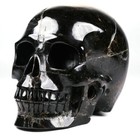 Huge 5 0  Black Tourmaline Carved Crystal Skull  Realistic  Crystal Healing