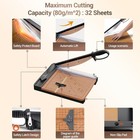 12 Inch Heavy Duty Paper Cutter  Wood Guillotine Paper Cutter   Paper Trimmer   