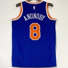 Og Anunoby  8 New York Knicks Heat Pressed Basketball Jersey Blue S-2xl