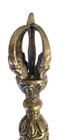 Antique 5  Brass Tibetan Buddhist Vajra Dorje Thunderbolt Ritual Object 