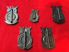 Lot Of 5 Vintage United States Air Force Fire Protection Shield Badges