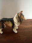 Vintage 1960 s Japan Ceramic Standing Glossy Glazed Collie Dog Figurine 7   x5   