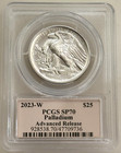 2023-w  25 Palladium Eagle Pcgs Sp70 Advanced Release Thomas Cleveland