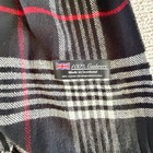 Vintage 100  Cashmere Scarf Plaid Tartan Made In Scotland Black Red White Fringe