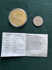 1849 Double Eagle Dollar Trial 24k Gold-layered Proof Concept Medal 40mm