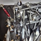 About 19 Pounds Of Vintage  Stainless    Modern Silverware Flatware Crafts Lot