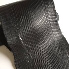 Cobra Snake Skin Snakeskin Tanned Leather Hide Snake Fabric Craft Supply Black