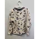 Vintage Oshkosh Bgosh Kids 6 Long Sleeve Polo Backcountry Fishing Dog Print Usa