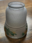 Frosted Glass Light Shade Painted Flowers Bell Lamp Light 2 1 4 Fitter Roses