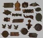 Antique Set Of 21 Misc Tin Lithograph Tobacco Tags  2