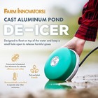 Farm Innovators P-418 Cast Aluminum 1250 Watt All Pond Floating De-icer Heater