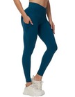 The Women s Dark Blue Green Gym People Cross Waist Workout Leggings Tummy L