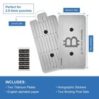 Seed Phrase Storage Kit - Metal Backup Plates  Bitcoin   Crypto Wallet Cold S   