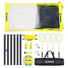 Volleyball   Badminton Combo Set Easy Setup Adjustable Width For Backyard Beach
