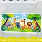 Baby Cartoon Bath Tub Mat For Kids 35x16 Inch Bathtub Non Slip With Suction