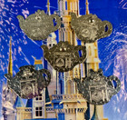      Alice In Wonderland 5 Pin Tea Pot Lot - Hidden Mickey Alice Teapot Pins