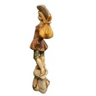 Fontanini Depose Italy Boy With Dog Bindle Figurine Vintage Hand Painted Statue