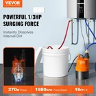 Vevor Tankless Water Heater Flushing Descale Kit With Pump   3 7 Gallon Pail