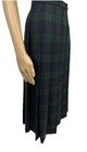 Vtg Pendleton Wool Skirt Pleated Midi Black Watch Tartan Plaid Skirt 12p Preppy