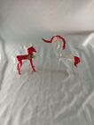 Vintage Hand Blown Glass 2 Unicorn Figurines