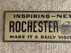  rare  Original 1920   s Vintage    rochester Evening Journal    Newspaper Sign Metal