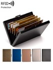 Credit Card Id Holder Slim Money Travel Wallet Men Stainless Steel Rfid Blocking