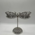 Brighton Earring Stand -talyn Silver Dragonfly - Filigree Silver Plated  18 Pair