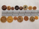 Vintage Antique Vegetable Ivory Buttons 27 Count Mix Of Sizes And Holes 