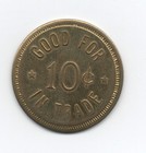 Old Brass Trade Token Good For 10 Cents In Trade From The Kool Cafe Arlington Ca